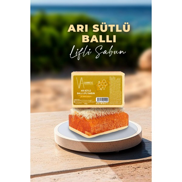 VA COSMETIC ARI SÜTLÜ BALLI LİFLİ SABUN