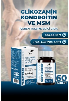 GLİKOZAMİN KONDROİTİN VE MSM İÇEREN TAKVİYE EDİCİ GIDA 60 TABLET GLİKOZAMİN KONDROİTİN VE MSM İÇEREN TAKVİYE EDİCİ GIDA 60 TABLET