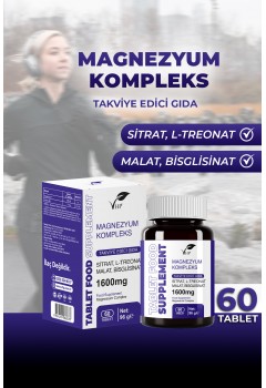 MAGNEZYUM KOMPLEKS TAKVİYE EDİCİ GIDA 60 TABLET MAGNEZYUM KOMPLEKS TAKVİYE EDİCİ GIDA 60 TABLET