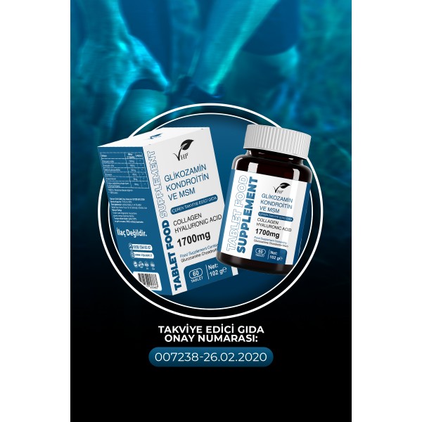GLİKOZAMİN KONDROİTİN VE MSM İÇEREN TAKVİYE EDİCİ GIDA 60 TABLET