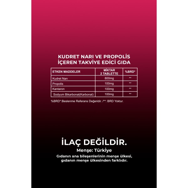 Kudret Narı Ve Propolis 60 Tablet
