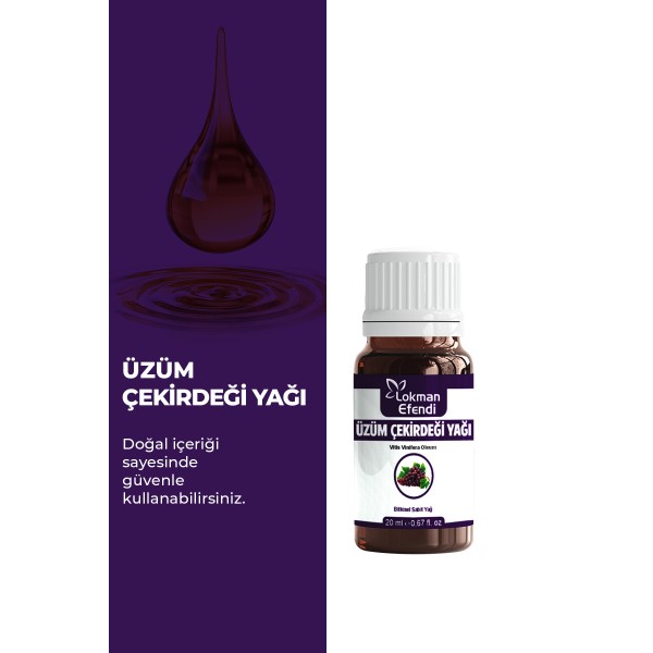LOKMAN EFENDİ ÜZÜM ÇEKİRDEĞİ YAĞI 20 CC LOKMAN EFENDİ ÜZÜM ÇEKİRDEĞİ YAĞI 20 CC