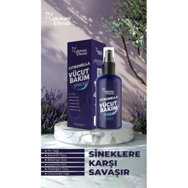 LOKMAN EFENDİ CITRONELLA VÜCUT BAKIM SPREYİ 125 ML