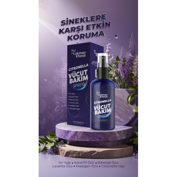 LOKMAN EFENDİ CITRONELLA VÜCUT BAKIM SPREYİ 125 ML