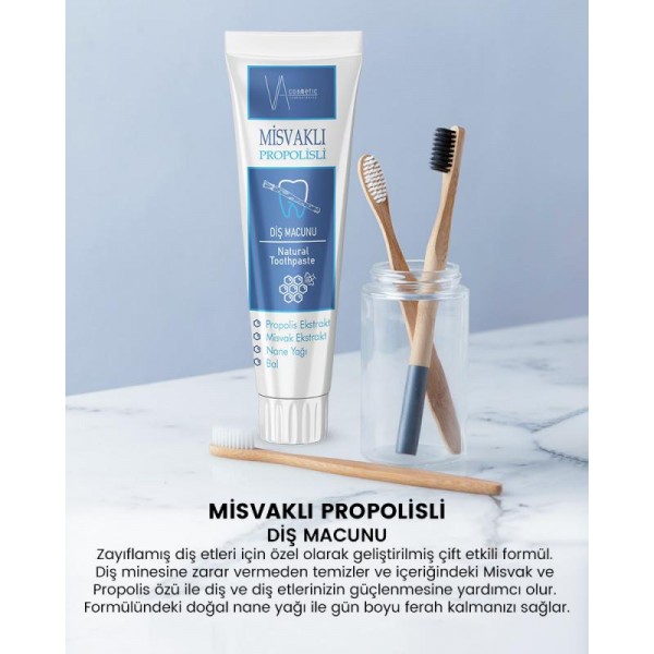 VA COSMETIC MİSVAKLI DİŞ MACUNU 100 ML