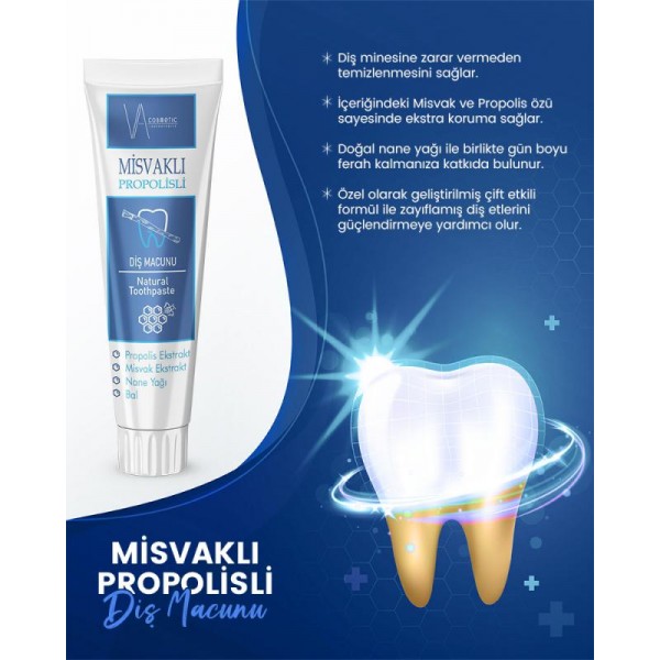 VA COSMETIC MİSVAKLI DİŞ MACUNU 100 ML