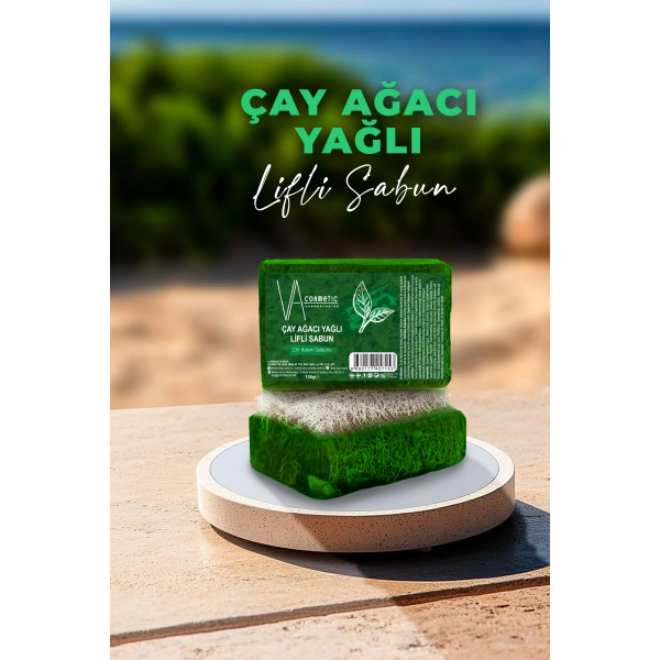 VA COSMETIC ÇAY AĞACI YAĞLI LİFLİ SABUN