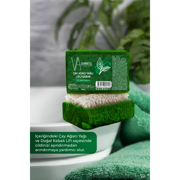 VA COSMETIC ÇAY AĞACI YAĞLI LİFLİ SABUN VA COSMETIC ÇAY AĞACI YAĞLI LİFLİ SABUN