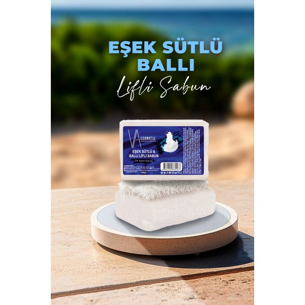 VA COSMETIC EŞEK SÜTLÜ BALLI LİFLİ SABUN 