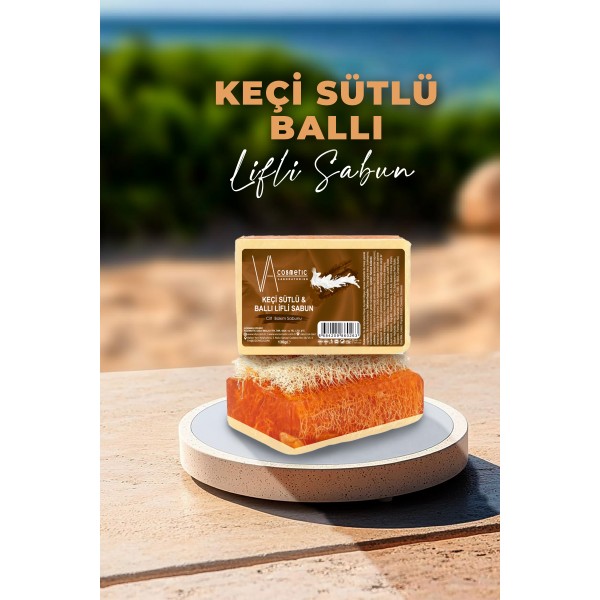 VA COSMETIC KEÇİ SÜTLÜ BALLI LİFLİ SABUN 