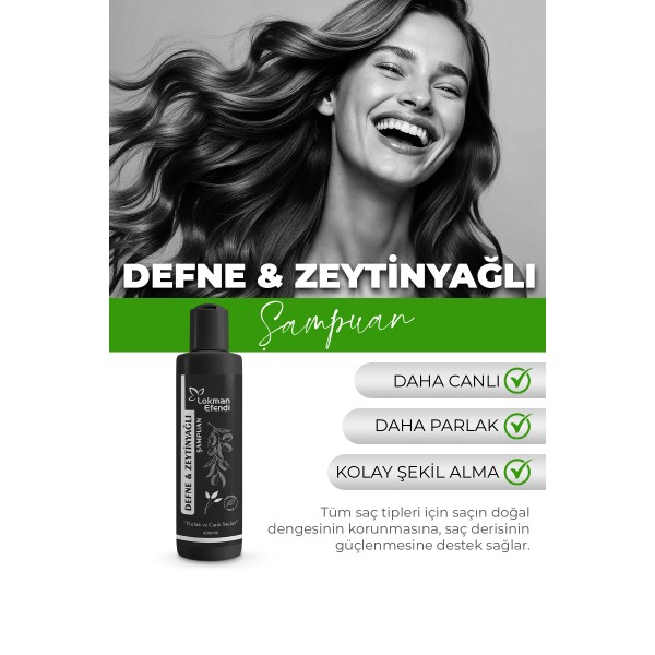 DEFNE VE ZEYTİNYAĞLI ŞAMPUAN 400 ML DEFNE VE ZEYTİNYAĞLI ŞAMPUAN 400 ML