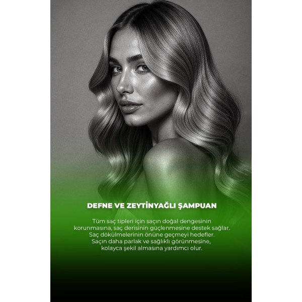 DEFNE VE ZEYTİNYAĞLI ŞAMPUAN 400 ML DEFNE VE ZEYTİNYAĞLI ŞAMPUAN 400 ML