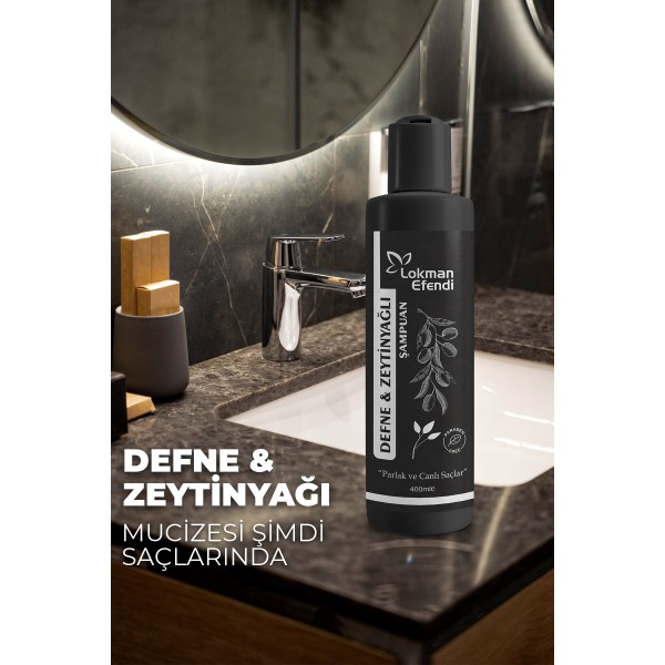 DEFNE VE ZEYTİNYAĞLI ŞAMPUAN 400 ML DEFNE VE ZEYTİNYAĞLI ŞAMPUAN 400 ML