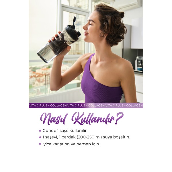 VHP COLLAGEN VITA C PLUS  TAKVİYE EDİCİ GIDA 100 G