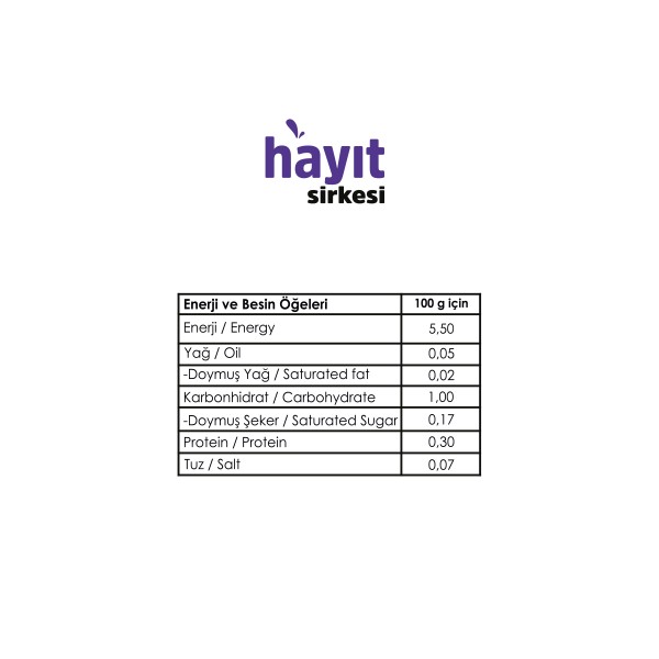 VHP HAYIT SİRKESİ 500ML VHP HAYIT SİRKESİ 500ML