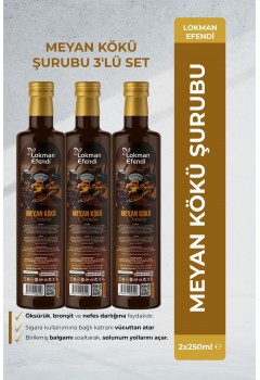 LOKMAN EFENDİ MEYAN KÖKÜ ŞURUBU 3'LÜ SET