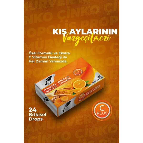 Portakal Zencefil Bitkisel Drops 60 gr