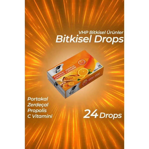 Portakal Zencefil Bitkisel Drops 60 gr