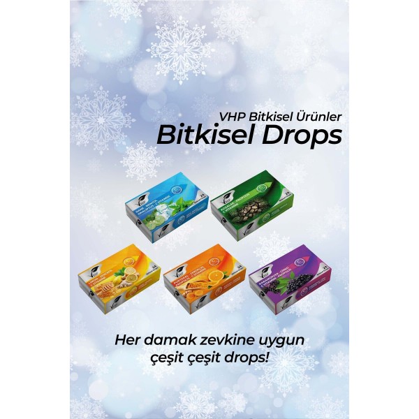 Portakal Zencefil Bitkisel Drops 60 gr