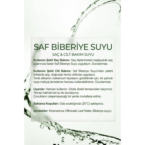Biberiye Saç Bakım Suyu 200 ml Biberiye Saç Bakım Suyu 200 ml