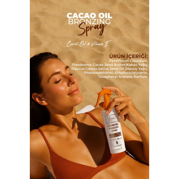 Kakao Yağlı Bronzlaştırıcı Sprey 200 ml