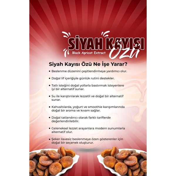 SİYAH KAYISI ÖZÜ 350 GR SİYAH KAYISI ÖZÜ 350 GR
