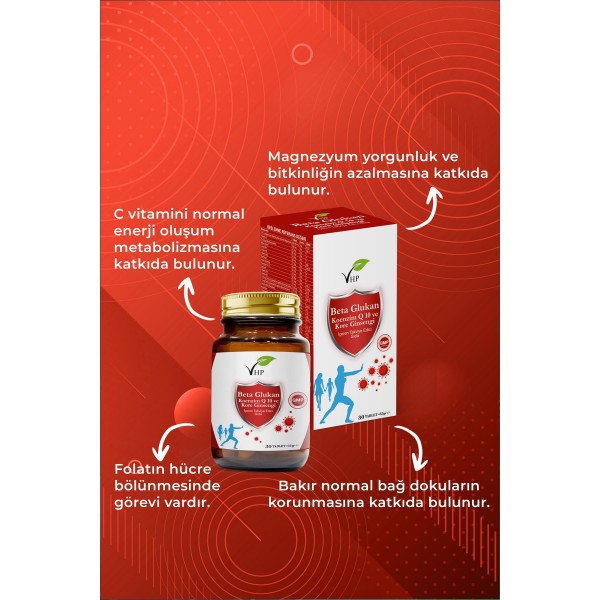 Beta Glukan Koenzimq10 Ve Kore Ginseng 30 Tablet Beta Glukan Koenzimq10 Ve Kore Ginseng 30 Tablet