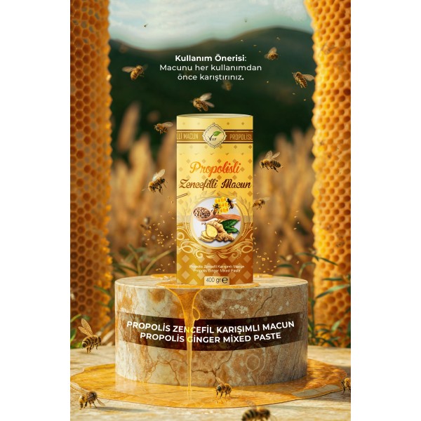 Propolisli Zencefilli Macun 400 gr Propolisli Zencefilli Macun 400 gr