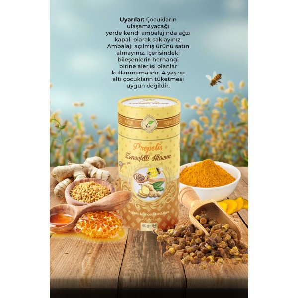 Propolisli Zencefilli Macun 400 gr Propolisli Zencefilli Macun 400 gr