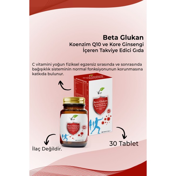 Beta Glukan Koenzimq10 Ve Kore Ginseng 30 Tablet Beta Glukan Koenzimq10 Ve Kore Ginseng 30 Tablet