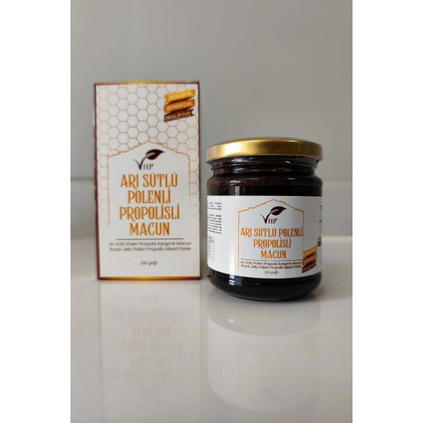 Arı Sütlü Polenli Propolisli Macun 230gr Arı Sütlü Polenli Propolisli Macun 230gr