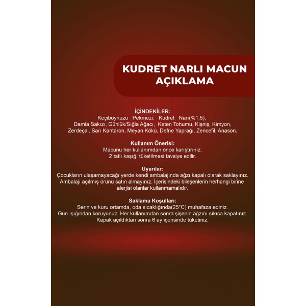 Kudret Narlı Macun 230 gr Kudret Narlı Macun 230 gr