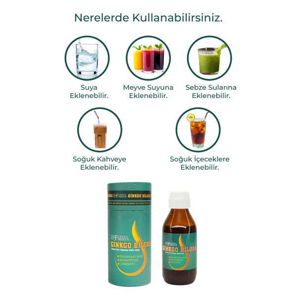 Ginkgo Biloba Içeren Sıvı Gıda Takviyesi 100 ml