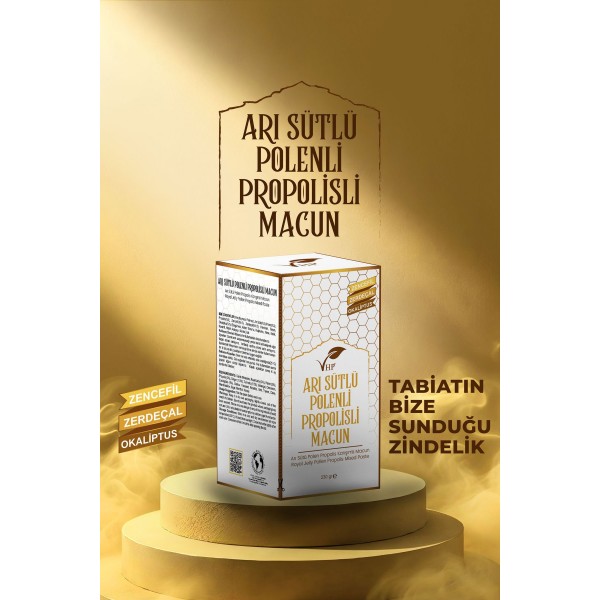 Arı Sütlü Polenli Propolisli Macun 230gr