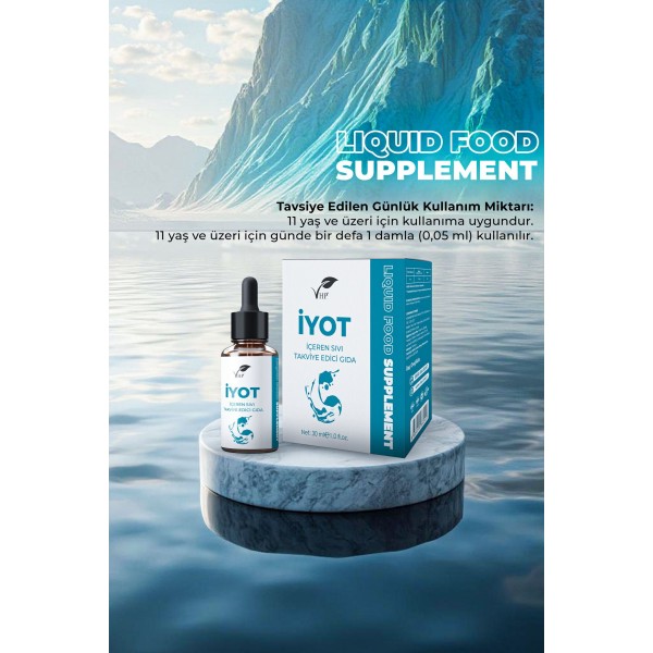 İyot Damlası 30 ml / İyot İçeren Sıvı Gıda Takviyesi