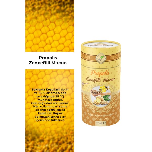 Propolisli Zencefilli Macun 400 gr Propolisli Zencefilli Macun 400 gr