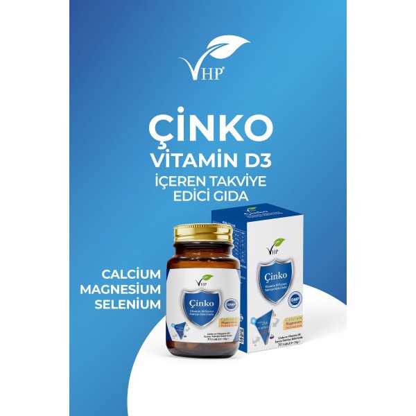 Çinko Ve Vitamin D3 30 Tablet