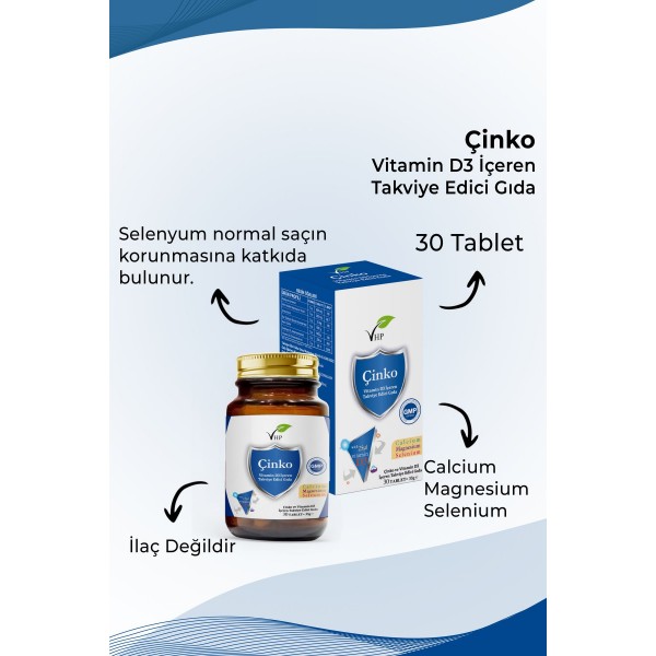 Çinko Ve Vitamin D3 30 Tablet