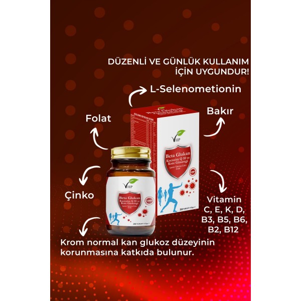 Beta Glukan Koenzimq10 Ve Kore Ginseng 30 Tablet Beta Glukan Koenzimq10 Ve Kore Ginseng 30 Tablet