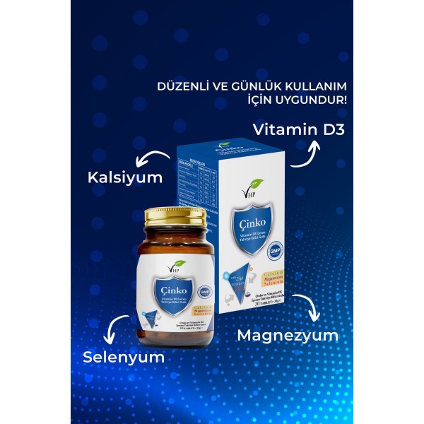 Çinko Ve Vitamin D3 30 Tablet
