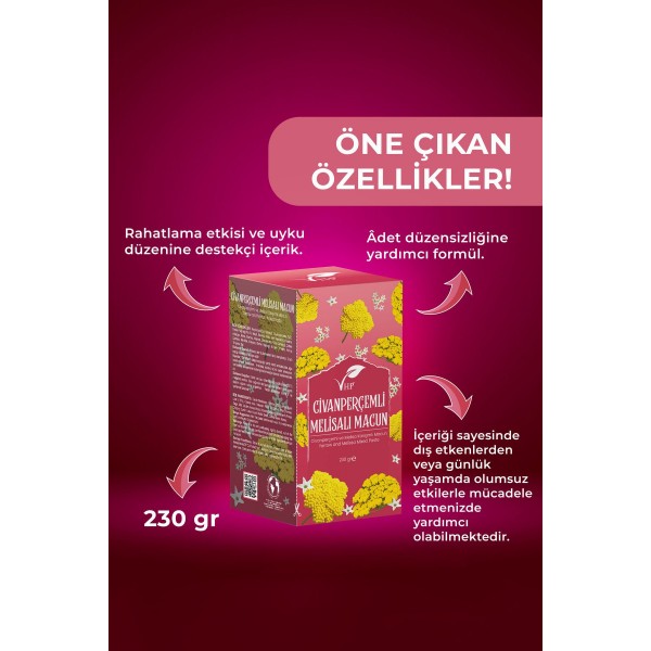 Civanperçemli Melisalı Macun 230 gr Civanperçemli Melisalı Macun 230 gr