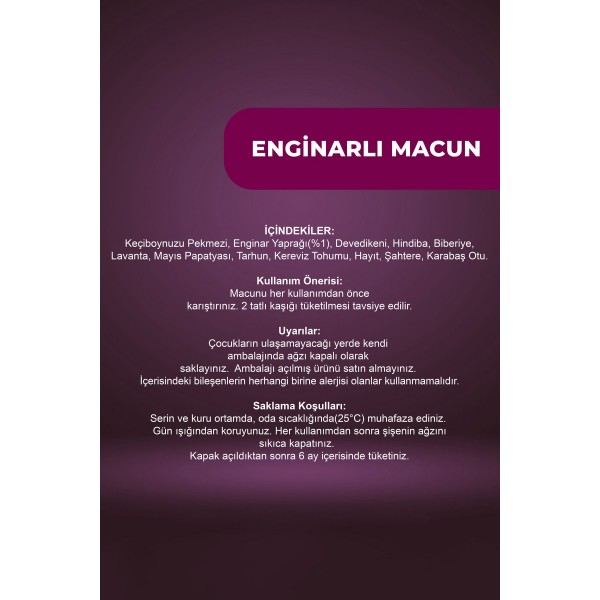 Enginarlı Macun 230 gr Enginarlı Macun 230 gr