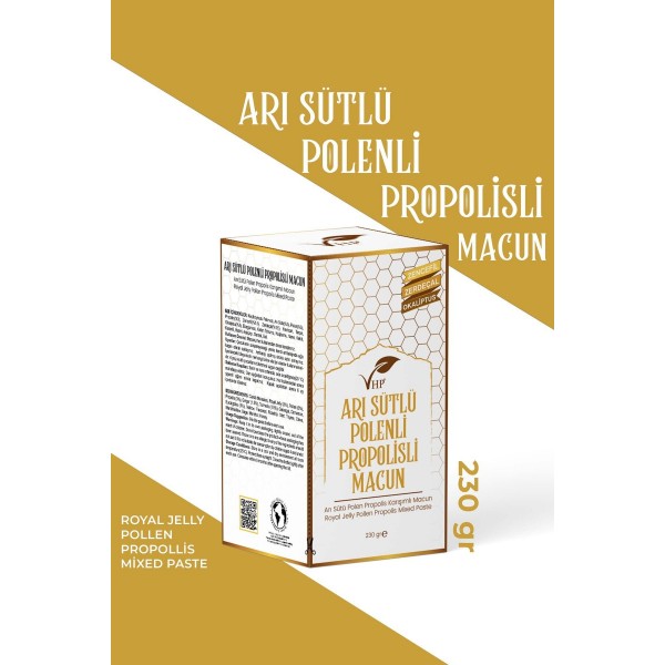Arı Sütlü Polenli Propolisli Macun 230gr Arı Sütlü Polenli Propolisli Macun 230gr