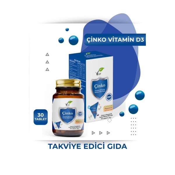 Çinko Ve Vitamin D3 30 Tablet