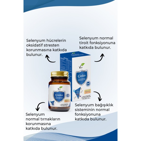 Çinko Ve Vitamin D3 30 Tablet