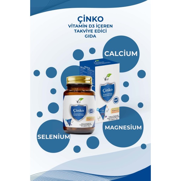 Çinko Ve Vitamin D3 30 Tablet