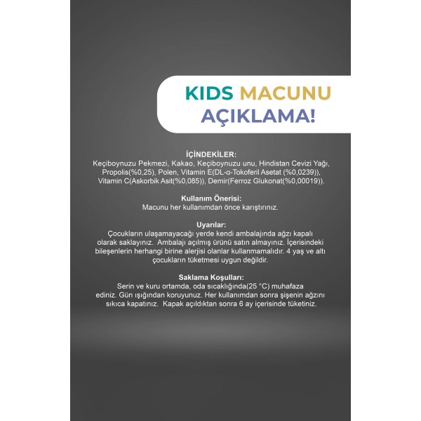Kids Macun 230 gr Kids Macun 230 gr
